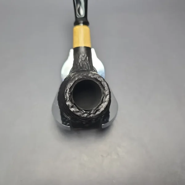 MBSD Briars by Piero Vitale Black Rusticated Author w/ Boxwood, Briar Pipe, New - Image 7