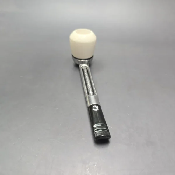 Falcon Chrome Dental w/ MBSD Meerschaum Rhodesian Block Meerschaum Bowl Pipe, New - Image 5