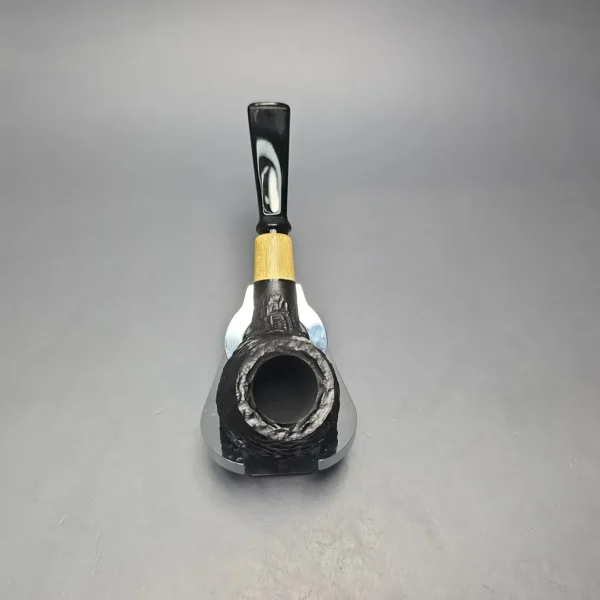 MBSD Briars by Piero Vitale Black Rusticated Author w/ Boxwood, Briar Pipe, New - Image 9