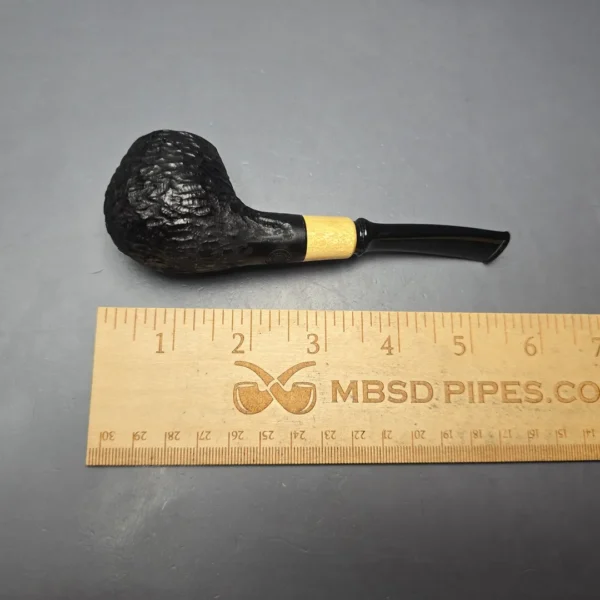 MBSD Briars by Piero Vitale Black Rusticated Author w/ Boxwood, Briar Pipe, New - Image 12