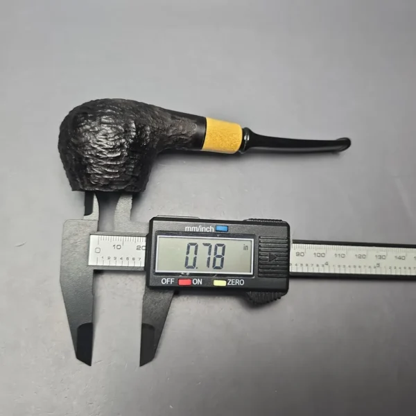MBSD Briars by Piero Vitale Black Rusticated Author w/ Boxwood, Briar Pipe, New - Image 13