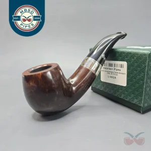 Peterson 160th Anniversary Pat. B Dark Smooth Bent Billiard Briar Pipe, New