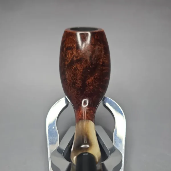 MBSD Briars Modern Masters 3 Smooth Tulip w/ Faux Horn Handmade Briar Pipe, New - Image 6