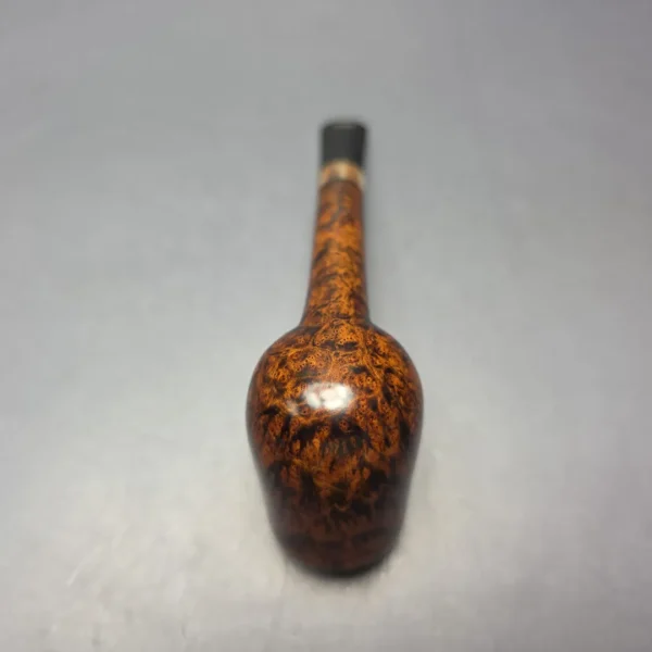 Brentegani Smooth Contrast Nosewarmer Lovat w/ Horn Handmade Briar Pipe, New - Image 8