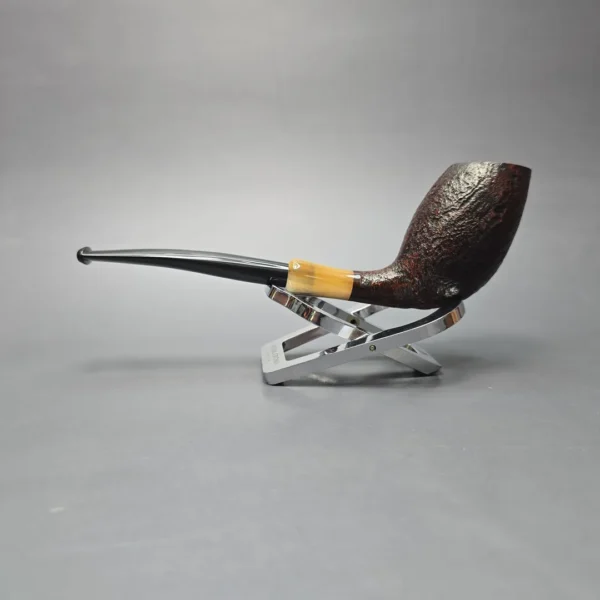 MBSD Briars Modern Masters 3 Sandblasted Tulip w/ Faux Horn Handmade Briar Pipe, New - Image 3