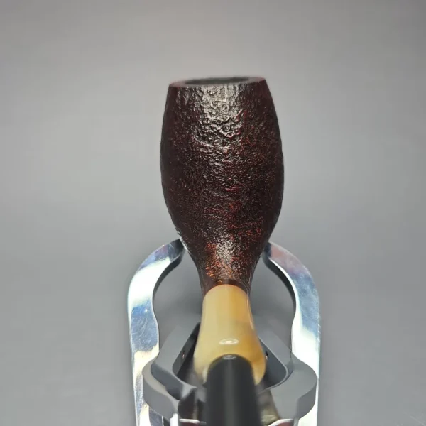 MBSD Briars Modern Masters 3 Sandblasted Tulip w/ Faux Horn Handmade Briar Pipe, New - Image 5
