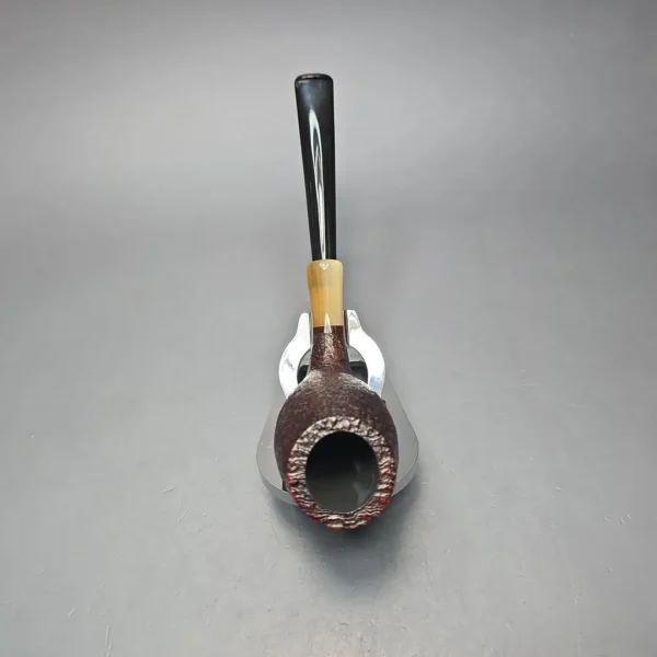 MBSD Briars Modern Masters 3 Sandblasted Tulip w/ Faux Horn Handmade Briar Pipe, New - Image 7