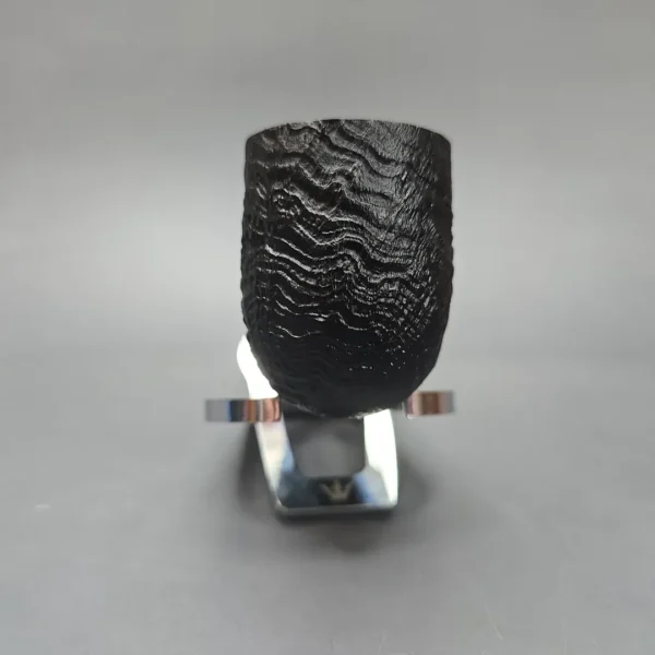 Rattray's Distillery Black 106 Sandblasted Bent Billiard Estate Briar Pipe, Unsmoked, 9mm - Image 14