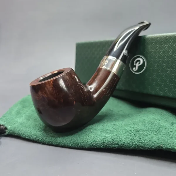Peterson 160th Anniversary Pat. B Dark Smooth Bent Billiard Briar Pipe, New - Image 15