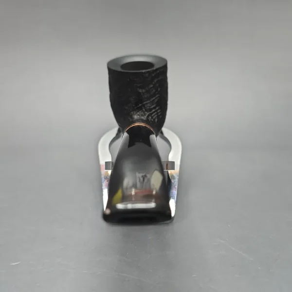 Rattray's Distillery Black 106 Sandblasted Bent Billiard Estate Briar Pipe, Unsmoked, 9mm - Image 12