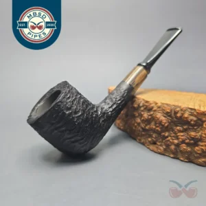 MBSD Briars by Piero Vitale Black Rusticated Billiard with Zebrawood (New)