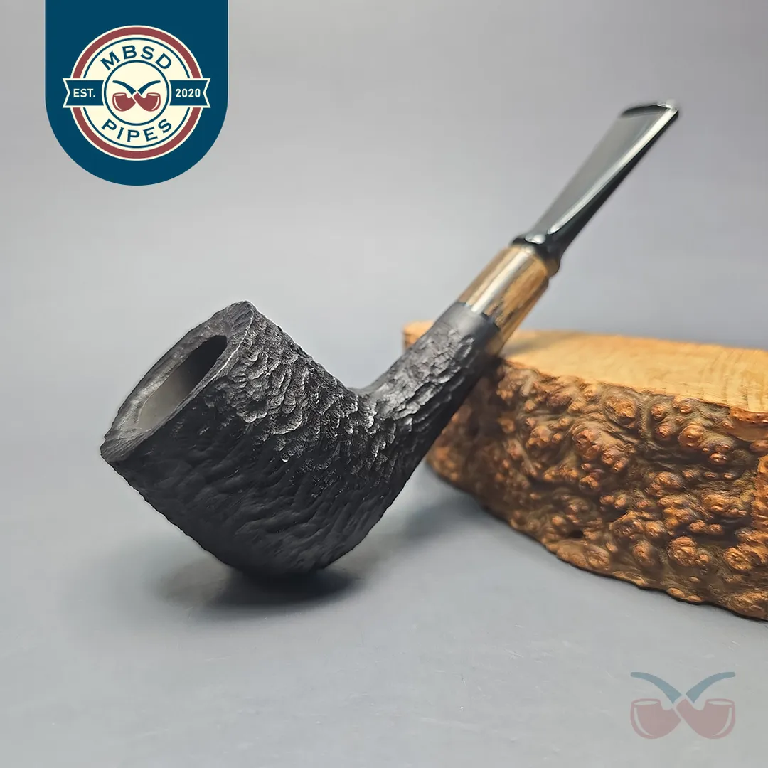 MBSD Briars by Piero Vitale Black Rusticated Billiard with Zebrawood (New)