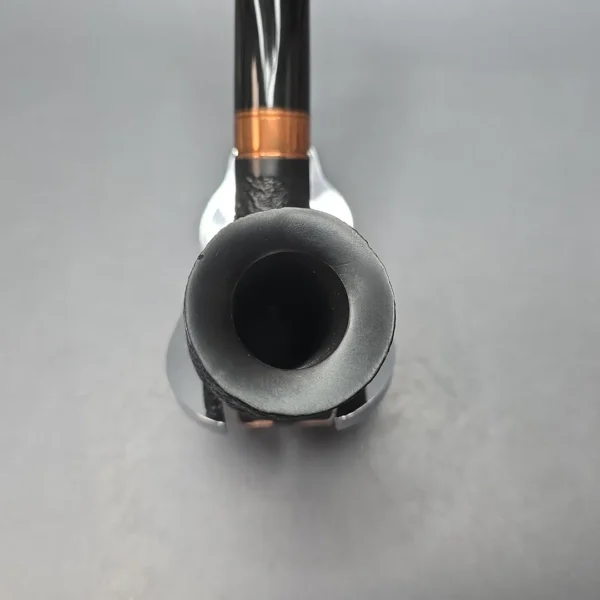 Rattray's Distillery Black 106 Sandblasted Bent Billiard Estate Briar Pipe, Unsmoked, 9mm - Image 10