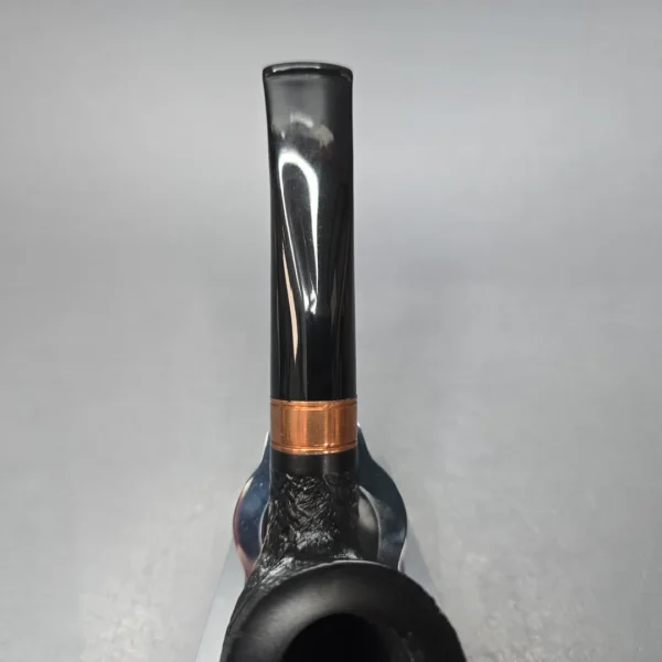 Rattray's Distillery Black 106 Sandblasted Bent Billiard Estate Briar Pipe, Unsmoked, 9mm - Image 8