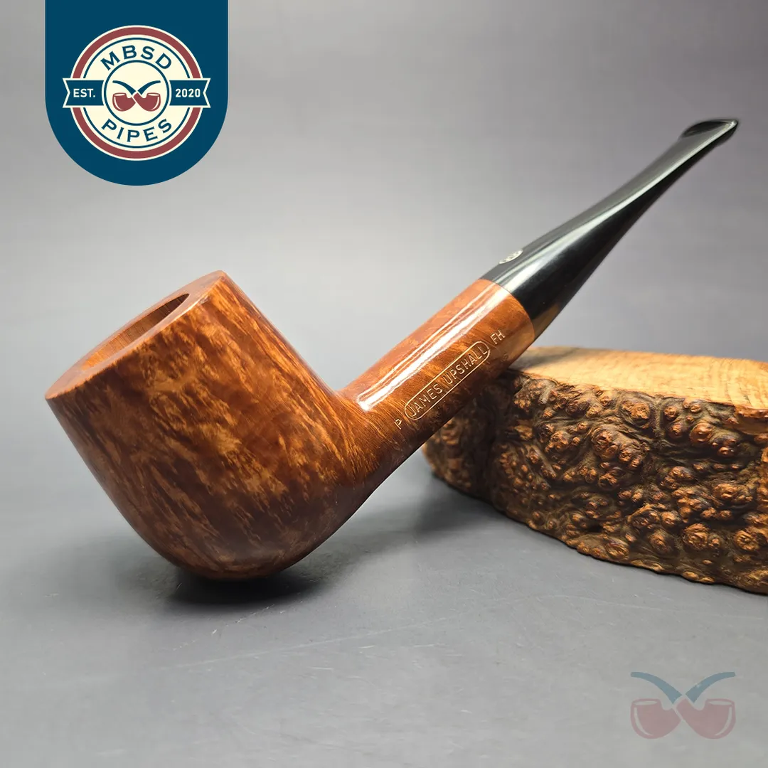 James Upshall P Grade Group 6 Smooth Large Billiard Estate Briar Pipe, Unsmoked
