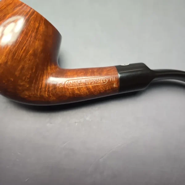 James Upshall A Grade Group 6 Smooth Bent Apple Estate Briar Pipe, Unsmoked - Image 12