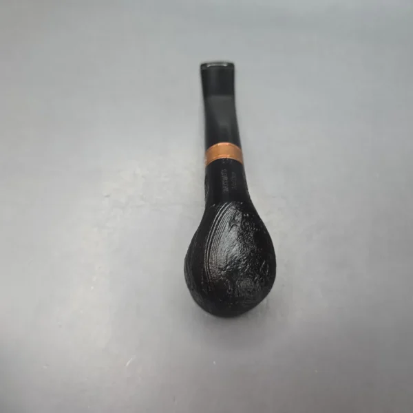 Rattray's Distillery Black 106 Sandblasted Bent Billiard Estate Briar Pipe, Unsmoked, 9mm - Image 6