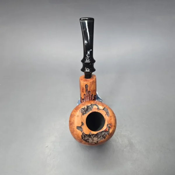 Nording Spruce Cone Partially Rusticated Freehand Estate Briar Pipe, Unsmoked - Image 9