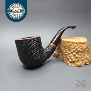 Clarence Mickles 1999 XL Partially Rusticated Bent Pot Estate Briar Pipe, American Estates