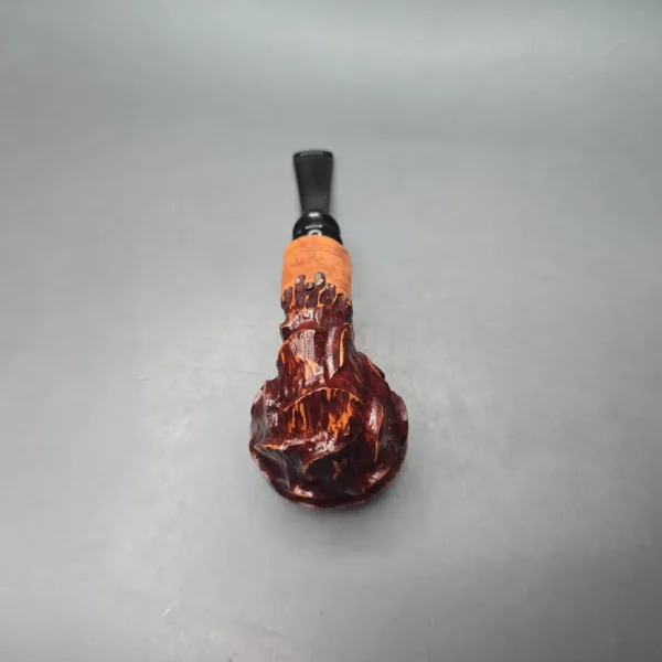 Nording Spruce Cone Partially Rusticated Freehand Estate Briar Pipe, Unsmoked - Image 10