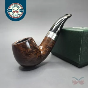 Peterson 160th Anniversary Pat. B Dark Smooth Bent Billiard Briar Pipe, New