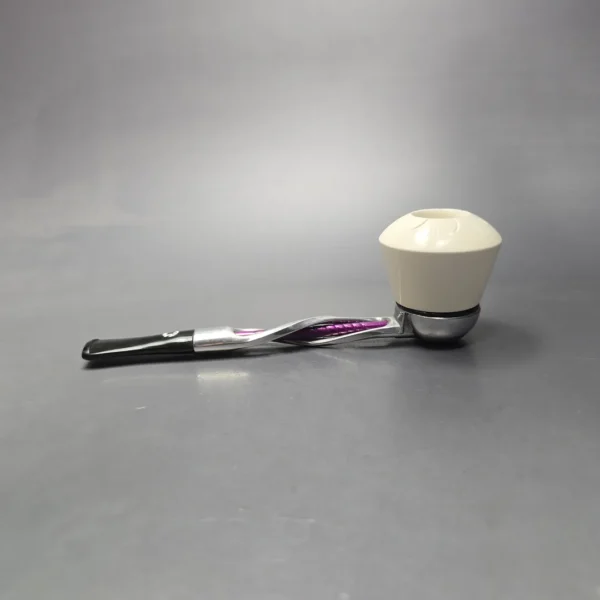 Falcon Shillelagh Purple w/ MBSD Meerschaum Rhodesian Block Meerschaum Bowl Pipe, New - Image 4