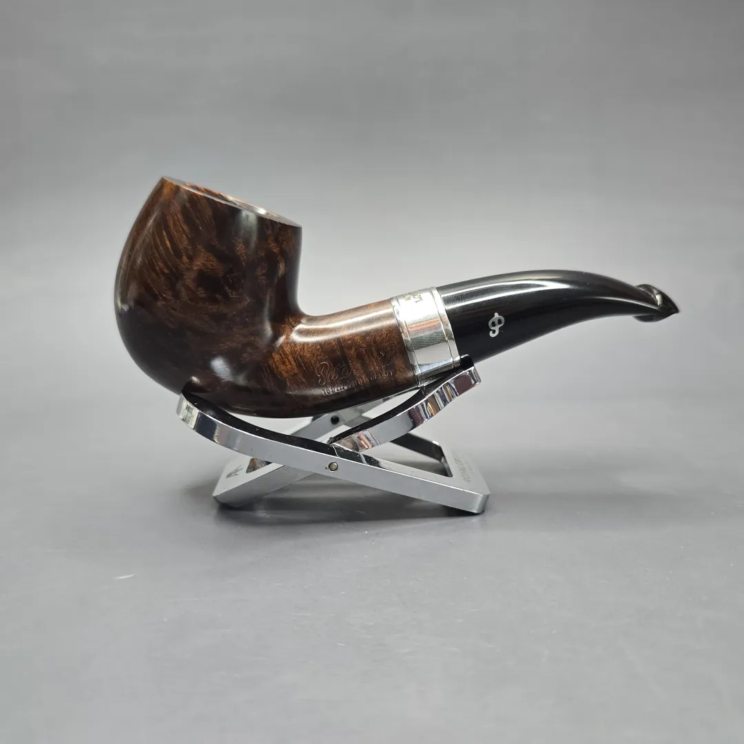 Peterson 160th Anniversary Pat. B Dark Smooth Bent Billiard Briar Pipe, New - Image 2