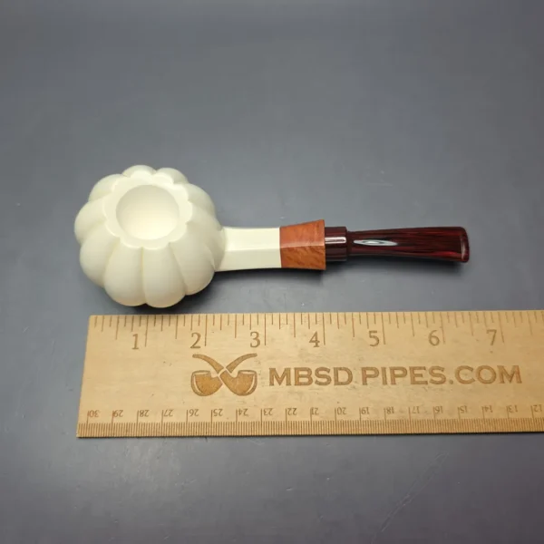 MBSD Meerschaum Premier Panel Shank Tomato w/ Case & Tamper Meerschaum Pipe, New - Image 11