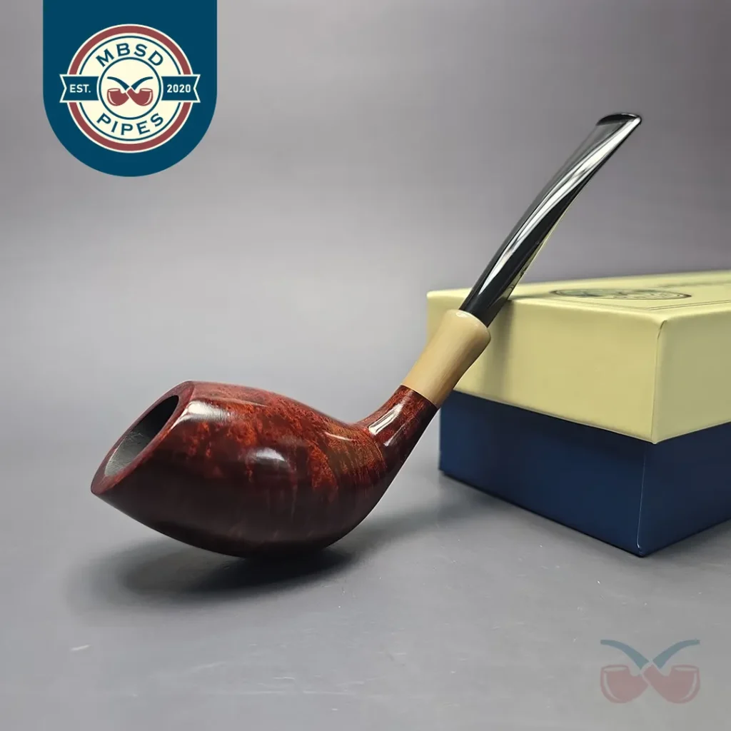 MBSD Briars Modern Masters 3 Smooth Tulip w/ Faux Horn Handmade Briar Pipe, New