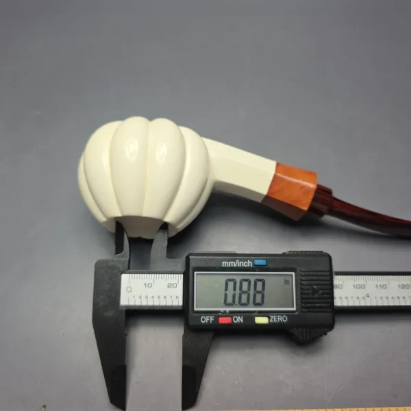 MBSD Meerschaum Premier Panel Shank Tomato w/ Case & Tamper Meerschaum Pipe, New - Image 12