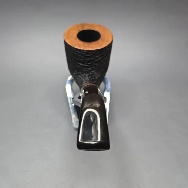 Clarence Mickles 1999 XL Partially Rusticated Bent Pot Estate Briar Pipe, American Estates - Image 13