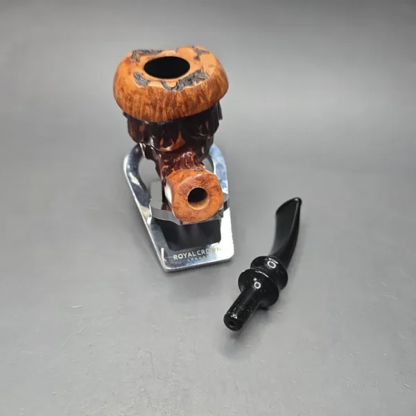Nording Spruce Cone Partially Rusticated Freehand Estate Briar Pipe, Unsmoked - Image 14