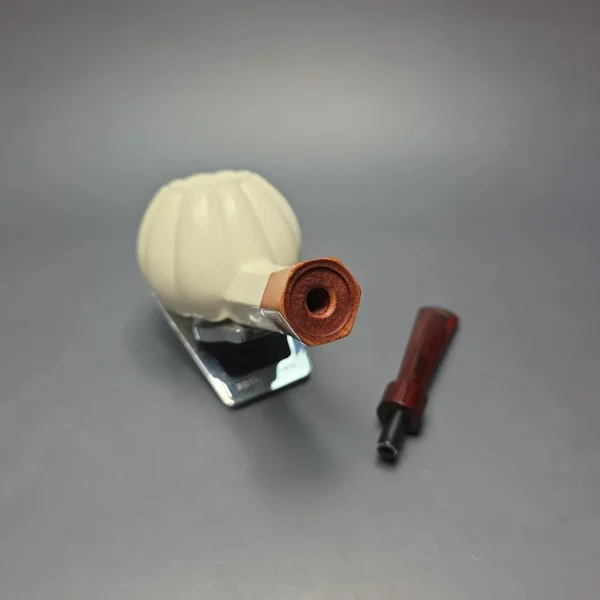 MBSD Meerschaum Premier Panel Shank Tomato w/ Case & Tamper Meerschaum Pipe, New - Image 13