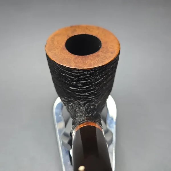 Clarence Mickles 1999 XL Partially Rusticated Bent Pot Estate Briar Pipe, American Estates - Image 8