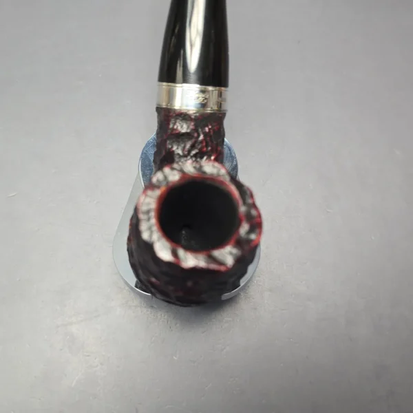 Peterson Cobble XL90 Rusticated & Sandblasted Bent Billiard w/ Silver Briar Pipe, New - Image 7