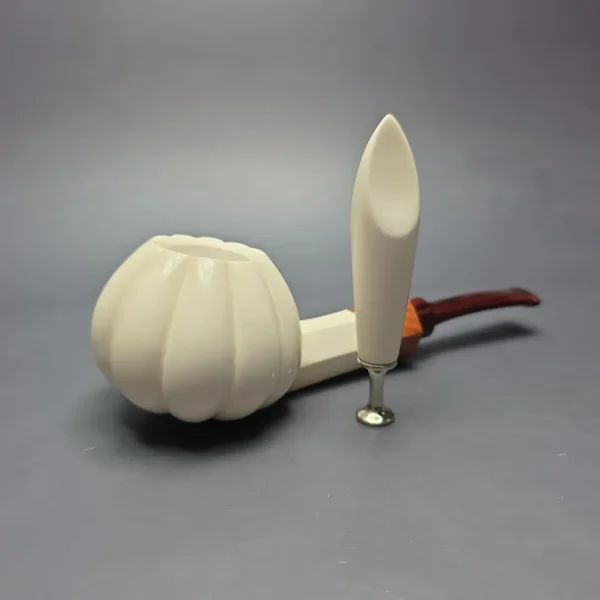 MBSD Meerschaum Premier Panel Shank Tomato w/ Case & Tamper Meerschaum Pipe, New - Image 14