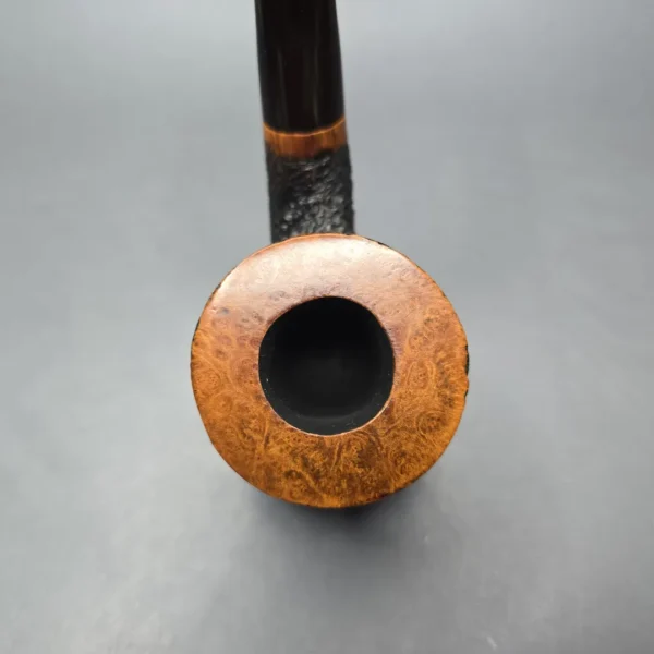 Clarence Mickles 1999 XL Partially Rusticated Bent Pot Estate Briar Pipe, American Estates - Image 9