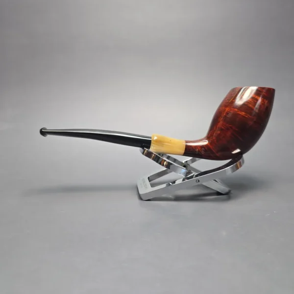 MBSD Briars Modern Masters 3 Smooth Tulip w/ Faux Horn Handmade Briar Pipe, New - Image 4