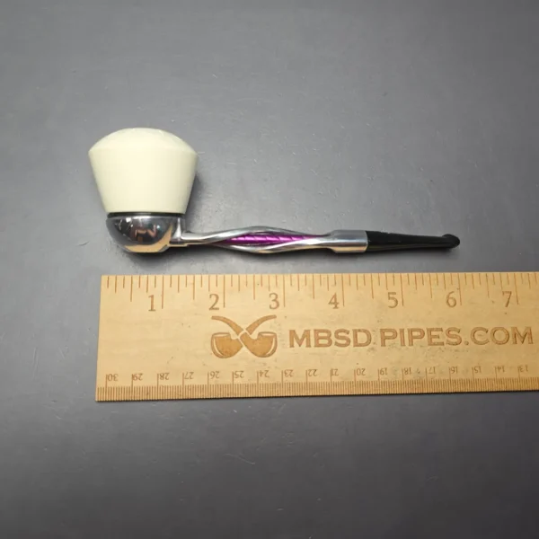 Falcon Shillelagh Purple w/ MBSD Meerschaum Rhodesian Block Meerschaum Bowl Pipe, New - Image 10