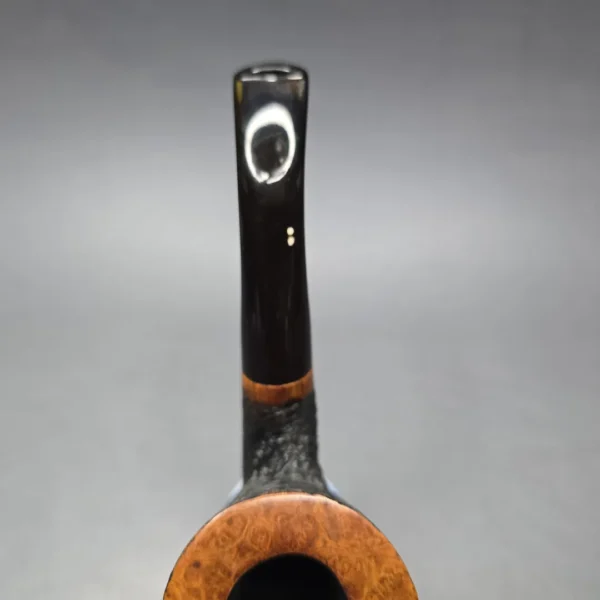 Clarence Mickles 1999 XL Partially Rusticated Bent Pot Estate Briar Pipe, American Estates - Image 10