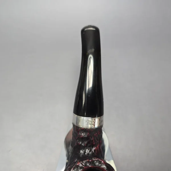 Peterson Cobble XL90 Rusticated & Sandblasted Bent Billiard w/ Silver Briar Pipe, New - Image 9