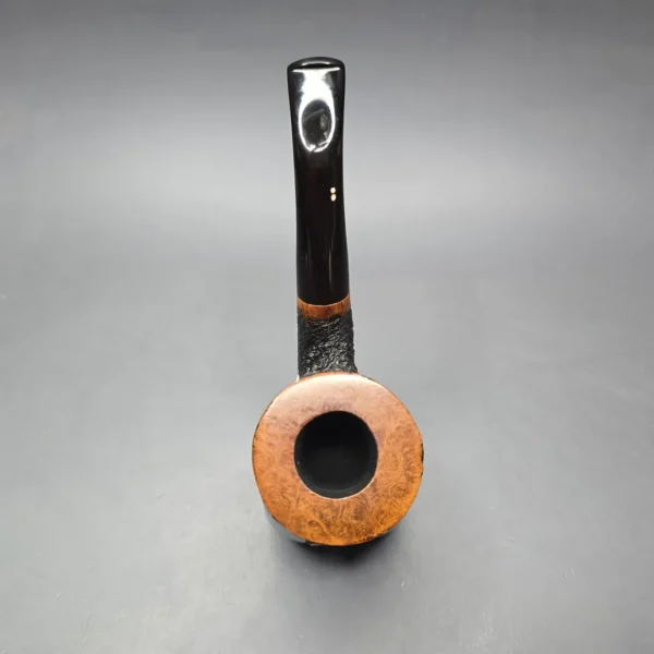 Clarence Mickles 1999 XL Partially Rusticated Bent Pot Estate Briar Pipe, American Estates - Image 7