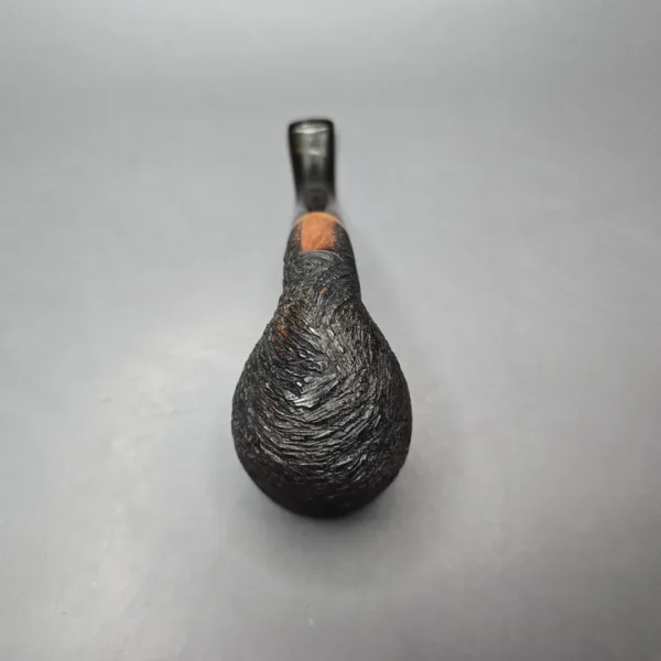 Clarence Mickles 1999 XL Partially Rusticated Bent Pot Estate Briar Pipe, American Estates - Image 6