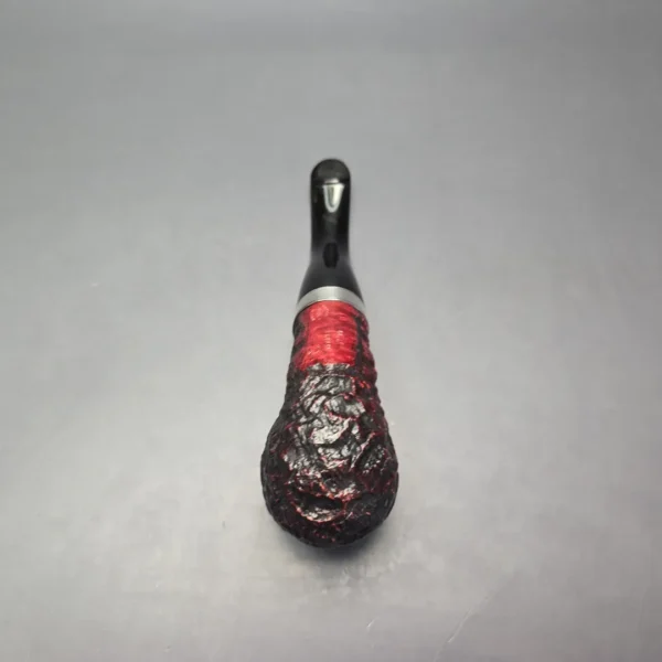 Peterson Cobble XL90 Rusticated & Sandblasted Bent Billiard w/ Silver Briar Pipe, New - Image 11