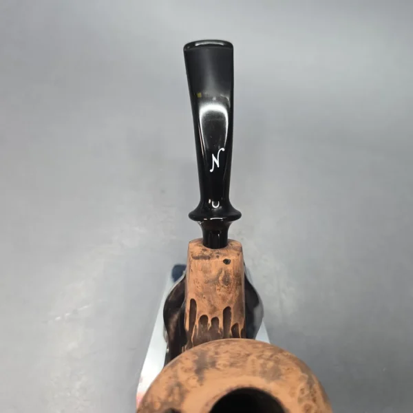 Nording Spruce Matte Partially Rusticated Freehand Estate Briar Pipe, Unsmoked - Image 9