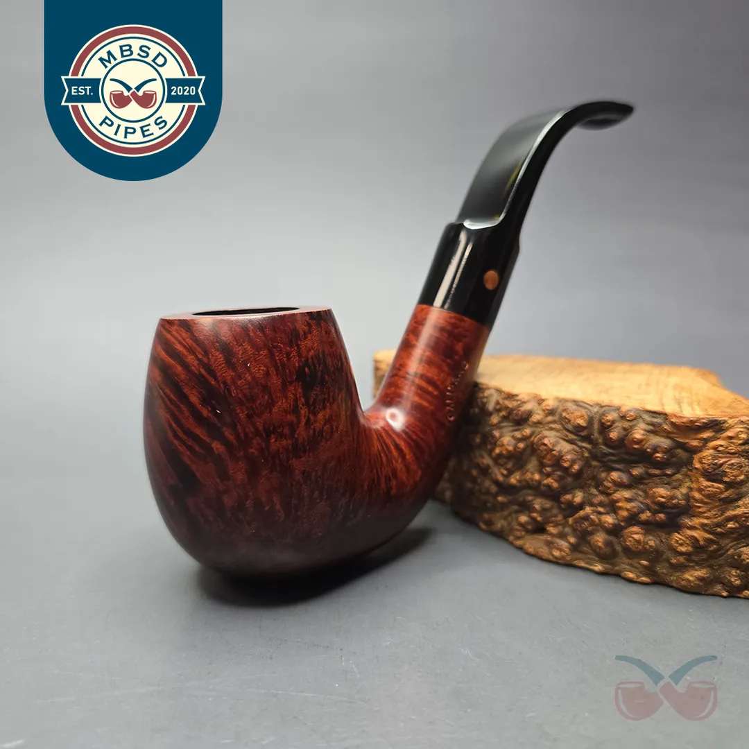 Calibano (Mastro de Paja) 101 S C3 Smooth Bent Billiard Estate Briar Pipe, Unsmoked