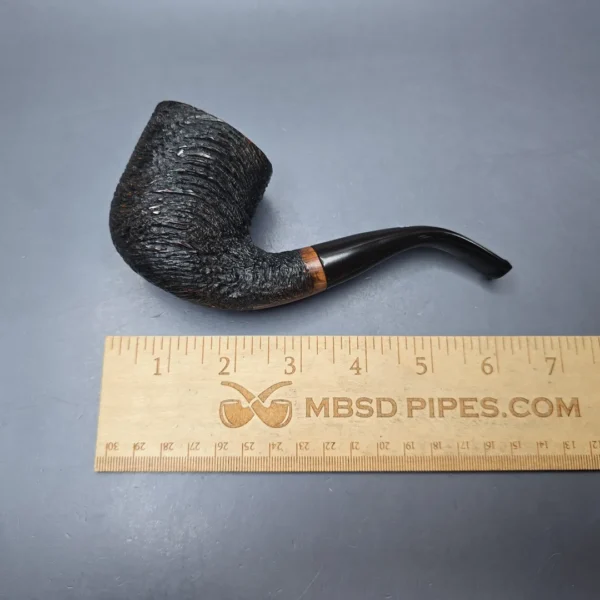 Clarence Mickles 1999 XL Partially Rusticated Bent Pot Estate Briar Pipe, American Estates - Image 4
