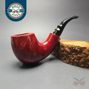 Poul Winslow Crown Viking Partially Rusticated Brandy Estate Briar Pipe, Unsmoked