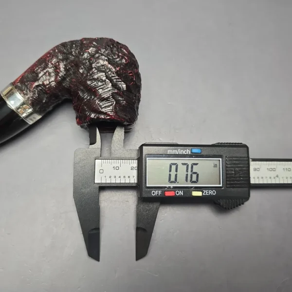 Peterson Cobble XL90 Rusticated & Sandblasted Bent Billiard w/ Silver Briar Pipe, New - Image 14