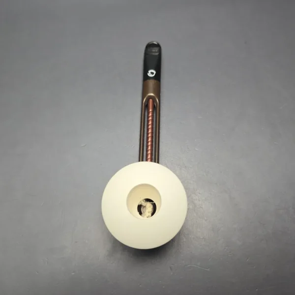 Falcon Extra Curved Dental w/ MBSD Meerschaum Rhodesian Block Meerschaum Bowl Pipe, New - Image 9